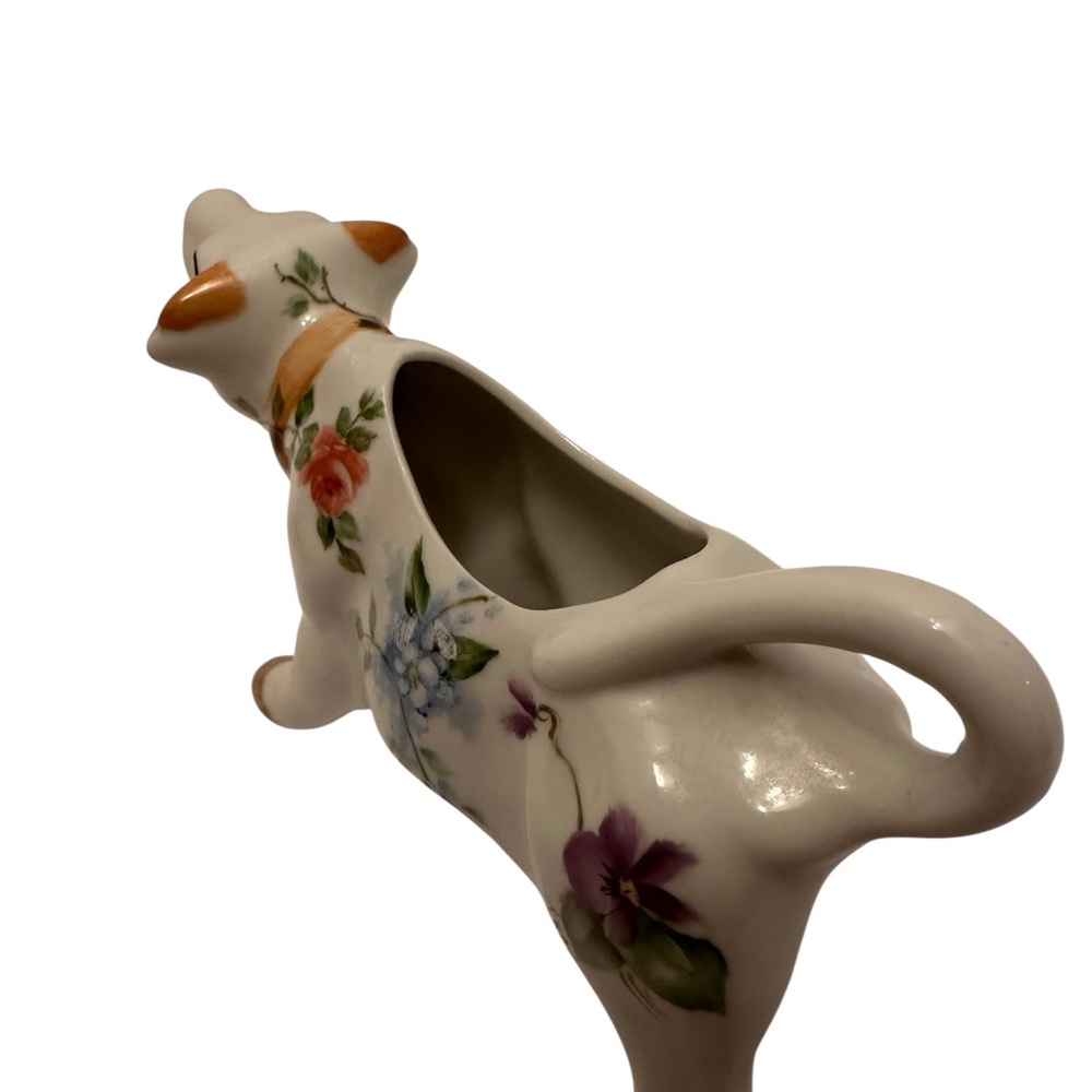 Ceramic Cow Creamer Pitchers Set of 2 Hand Painted Floral Farmhouse Home Decor - Picture 10 of 12